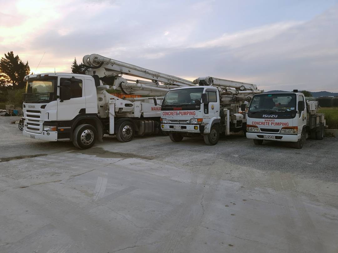 Waikato Concrete Pumping vehicles