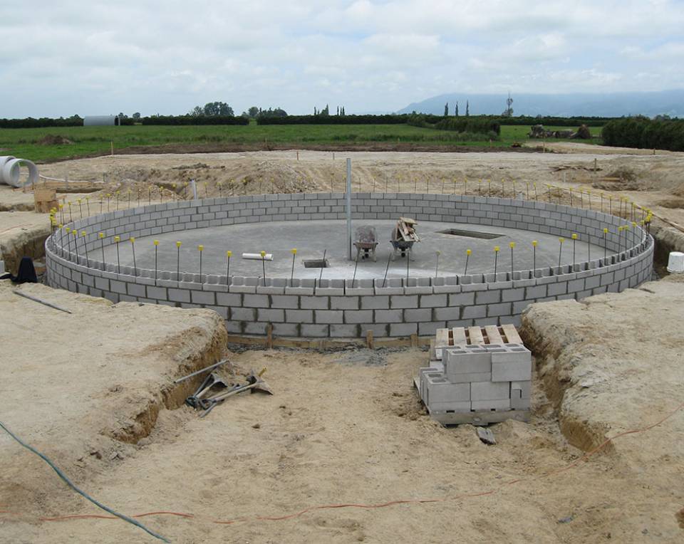 Concrete Feed Pad being built